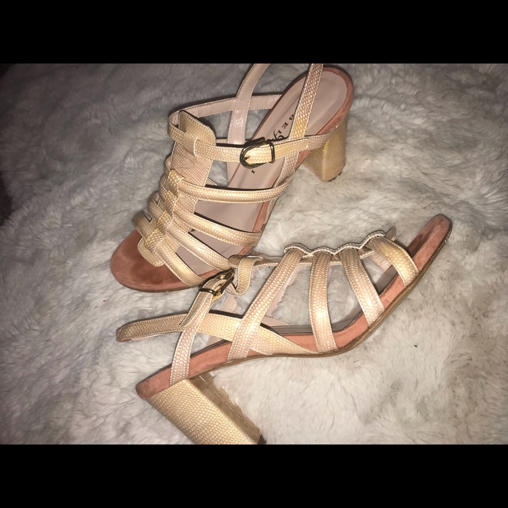 Blush peach Italian heels